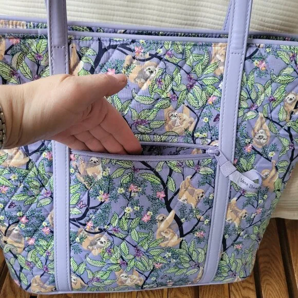 Vera Bradley | Hanging Around sloth tote bag | Lavender Purple - Picture 7 of 12